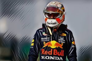 Verstappen trudges back through the pitlane after his collision with Hamilton in Italy