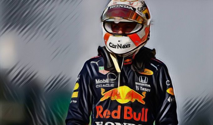 Verstappen trudges back through the pitlane after his collision with Hamilton in Italy