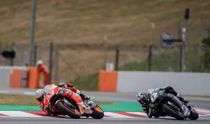 Marquez and Vinales battling in Catalunya