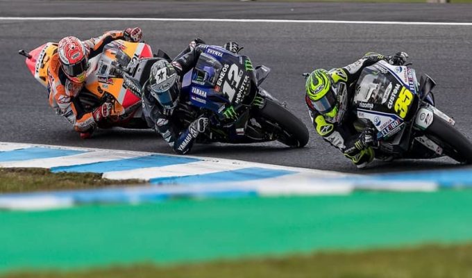 Crutchlow batting Vinales and Marquez at Philip Island in 2019