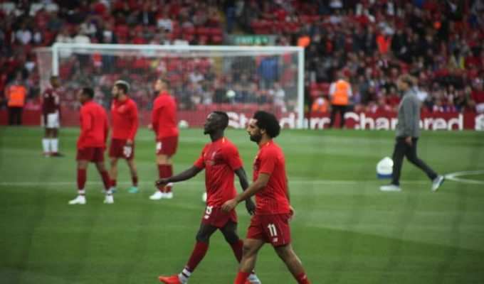 Mo Salah walking with Naby Keita