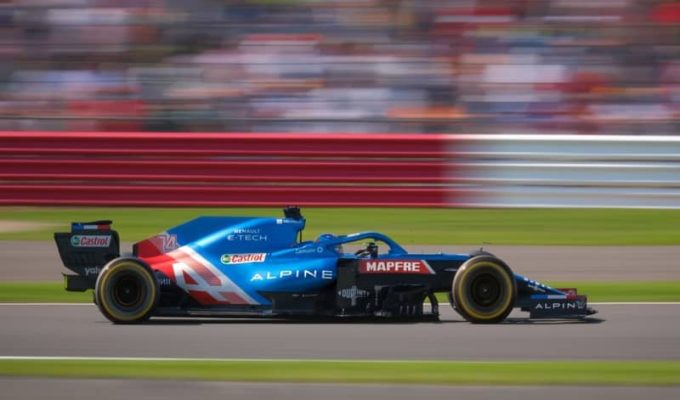 Alonso at the 2021 British GP