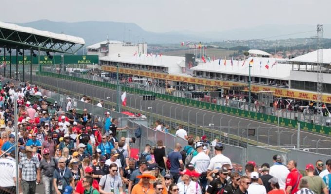 Main straight at the Hungaroring